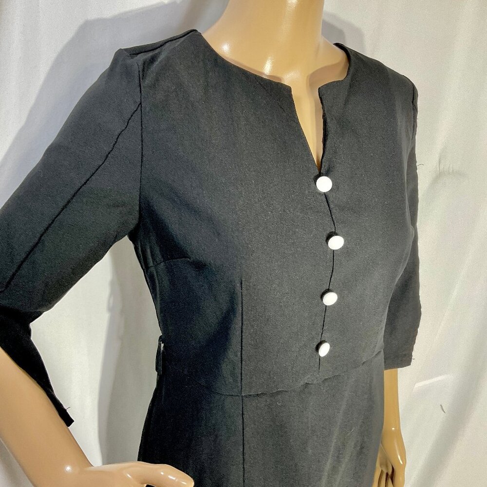 MUXXN Sz XL Black Knee Length 3/4 Sleeves Dress
